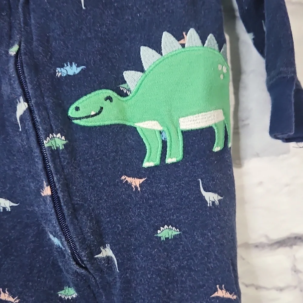 Carter's Blue Dinosaur Print Footie Pajamas